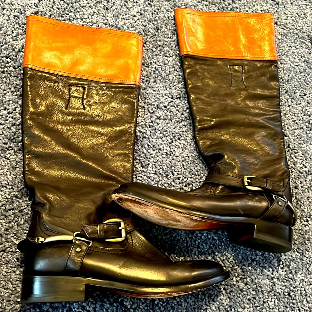 H. S. Trask Womens Addison Leather Western Riding Fashion Boots Size 9 EUC